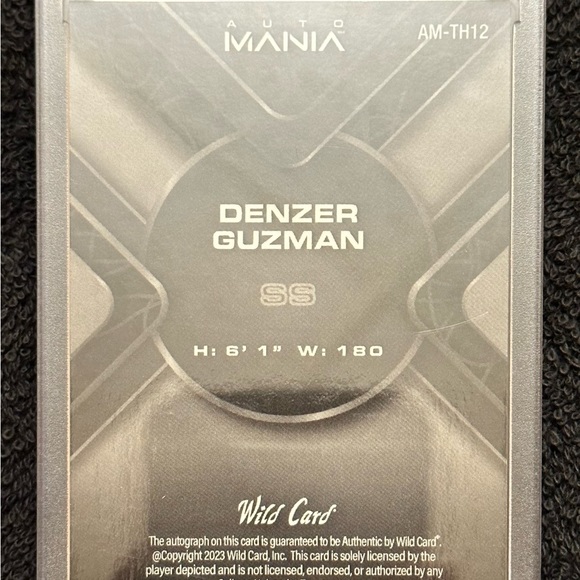 2023 Wild Card Auto Mania
Denzer Guzman
#1/2 - Picture 2 of 2